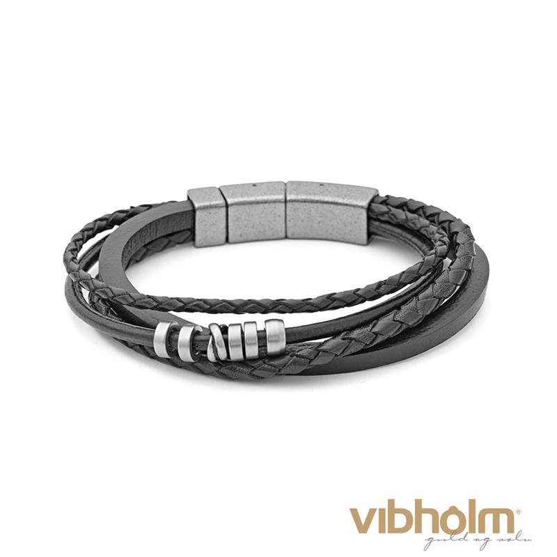 Fossil - Vintage Casual Armbånd Herre - gråt læderJF85299040